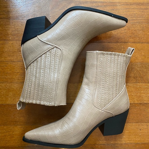 Brand new. Never worn. Faux croc booties from Nasty Gal - Picture 3 of 4